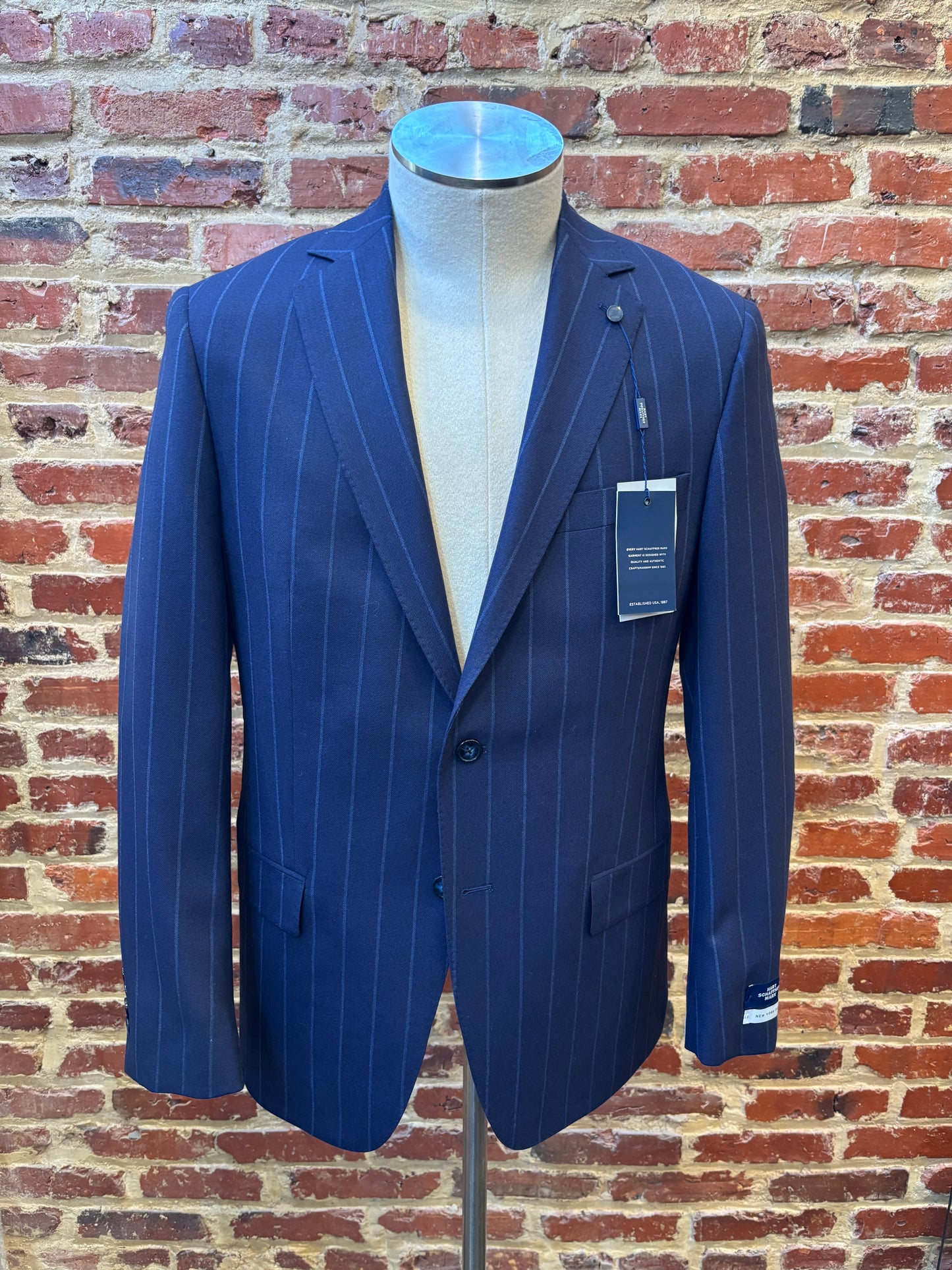 Light navy blue suit