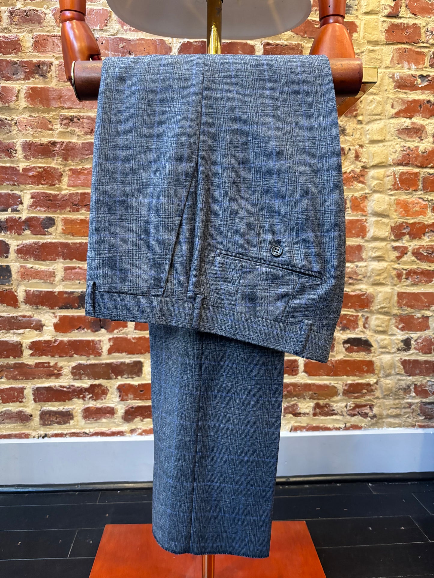 Grey striped suit