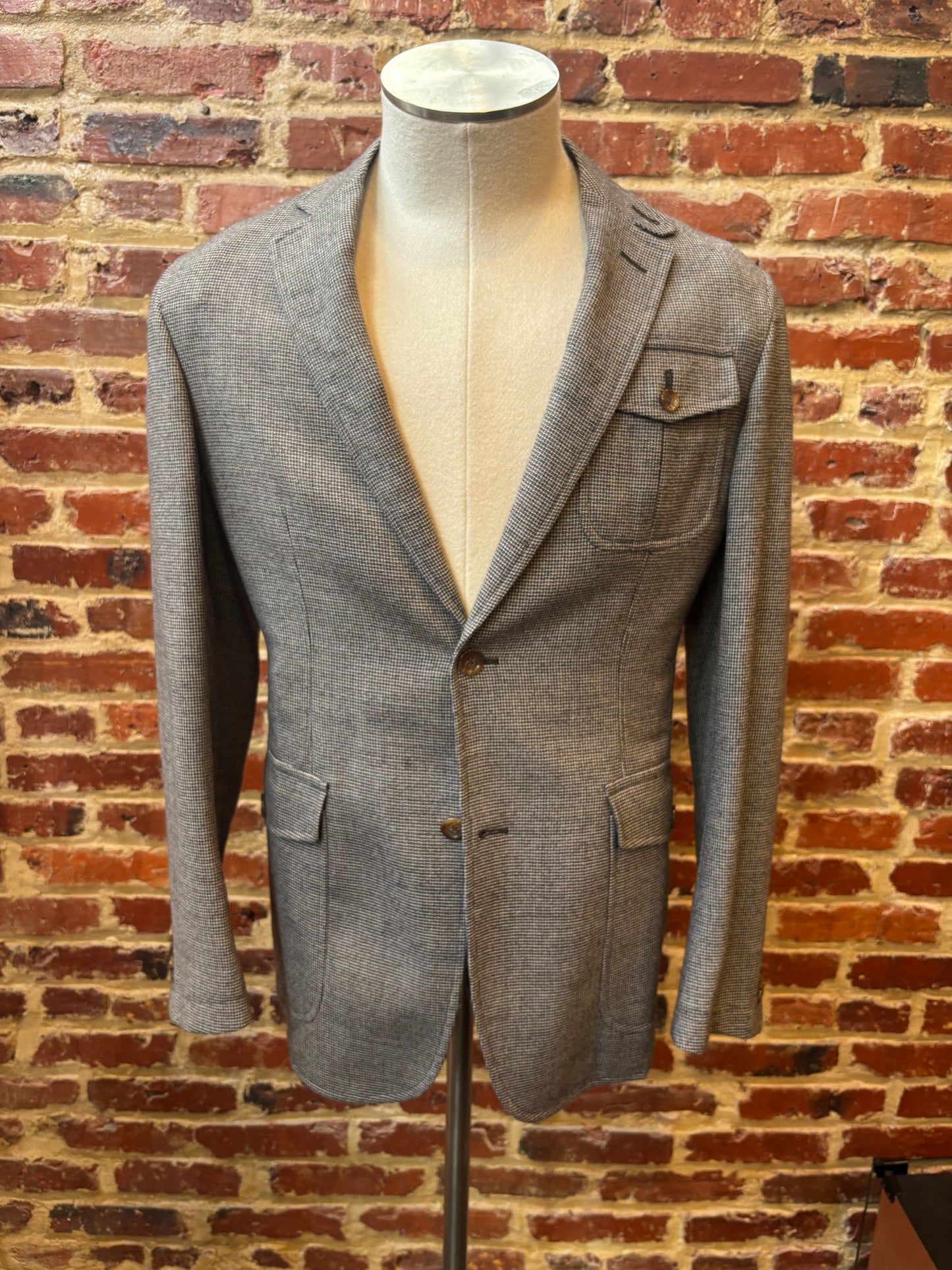 Grey jacket with upper pocket