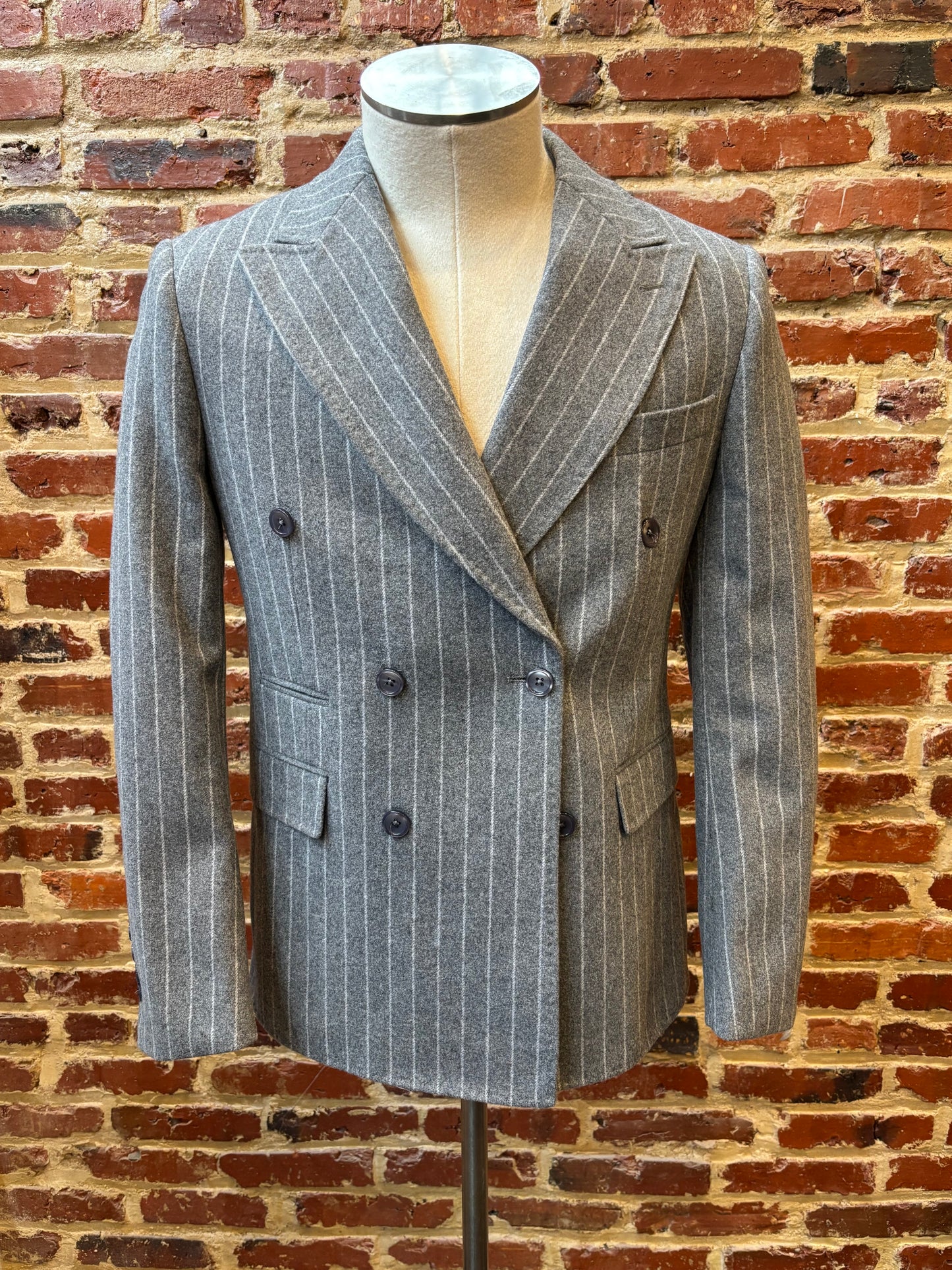 Light grey striped suit
