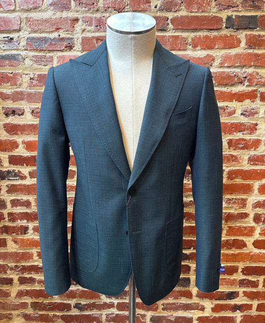 Dark green striped suit