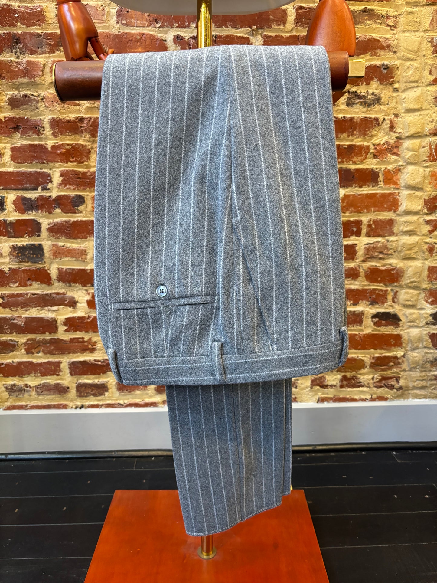 Light grey striped suit