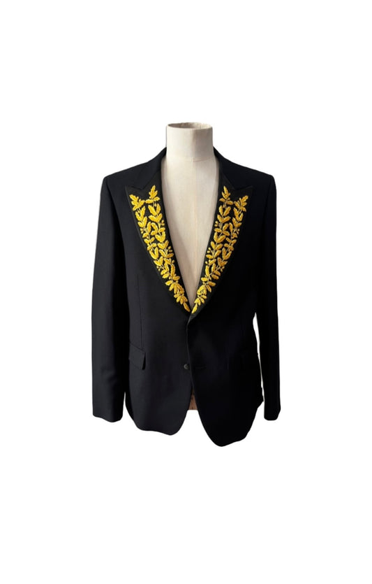 Lords & Fools Black & Gold Embellished Jacket