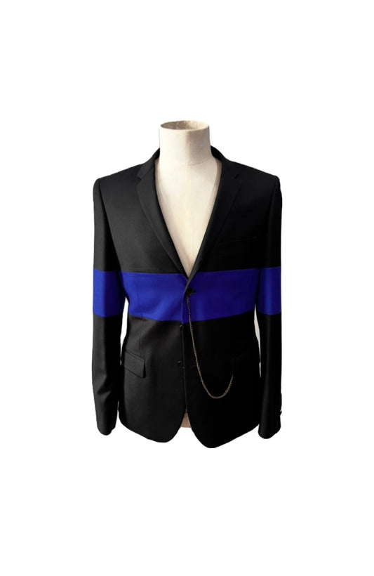 Lords & Fools Black with Blue Stripe Jacket