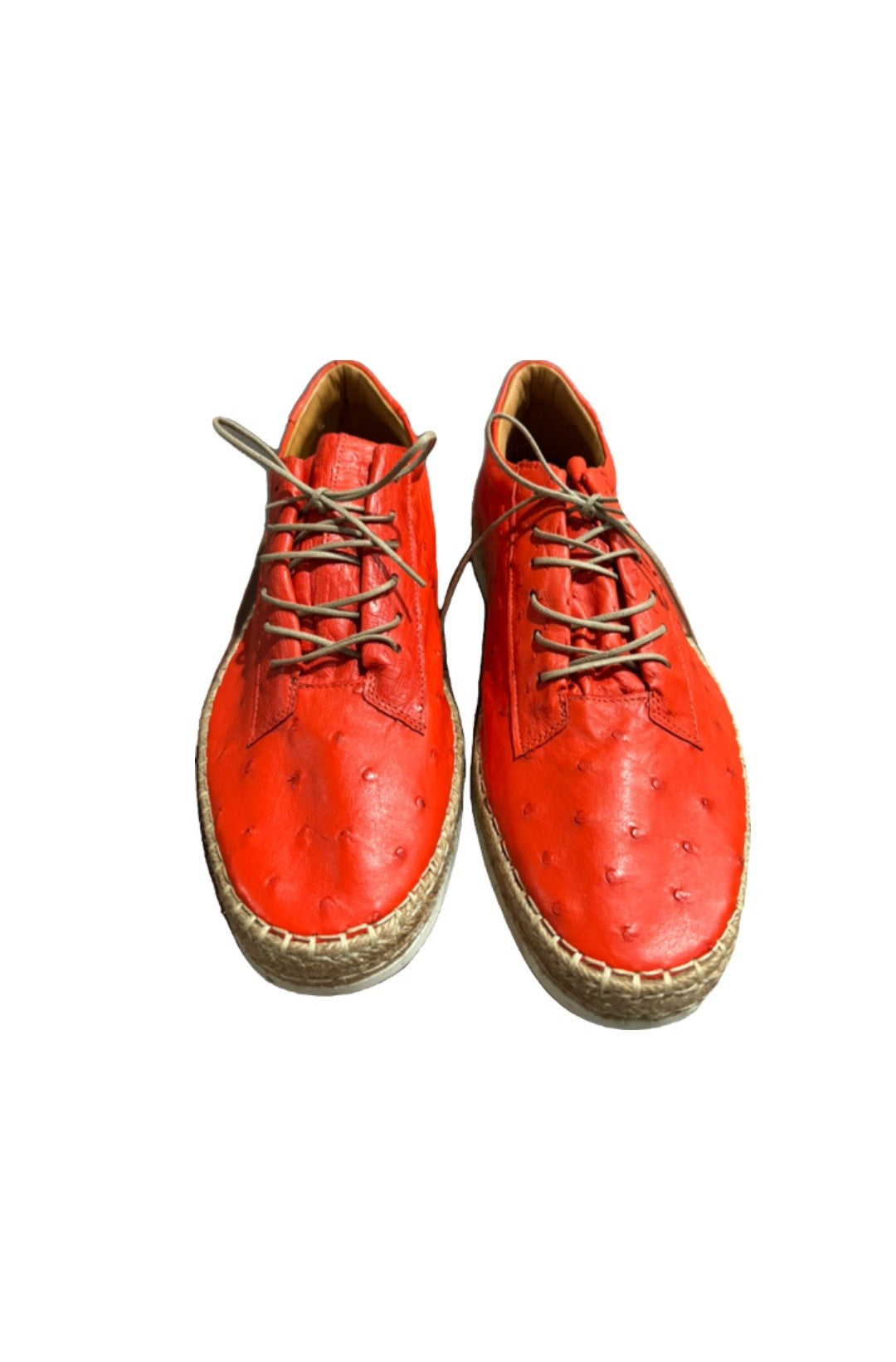 Pelle Line Orange Genuine Ostrich Sneaker