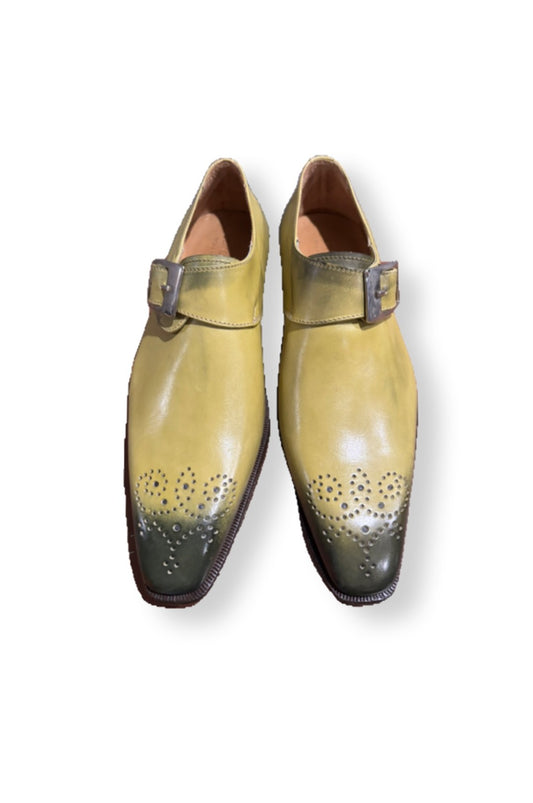 Ciro Schiano Yellow Leather Dress Shoe with Buckle