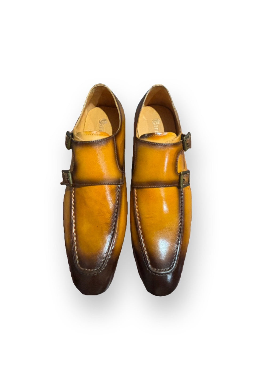 Carucci Tan Leather Slip on Dress Shoes