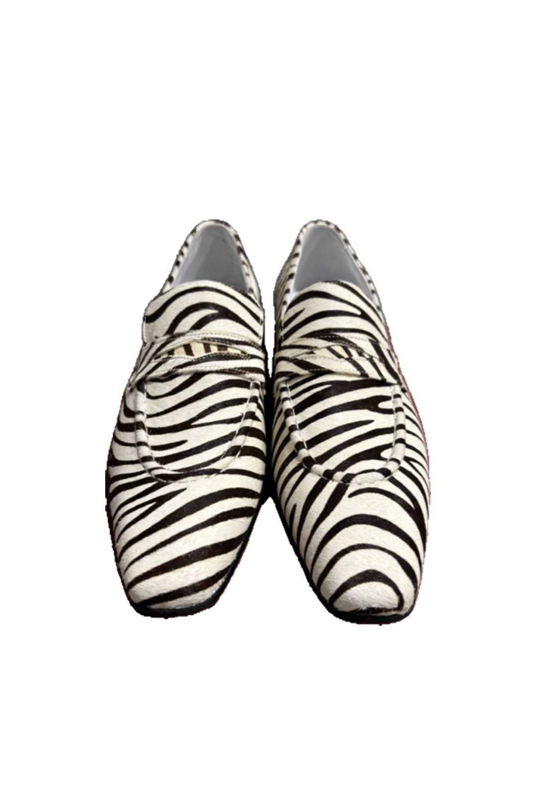 Carucci- Pony Hair Zebra Print Loafers