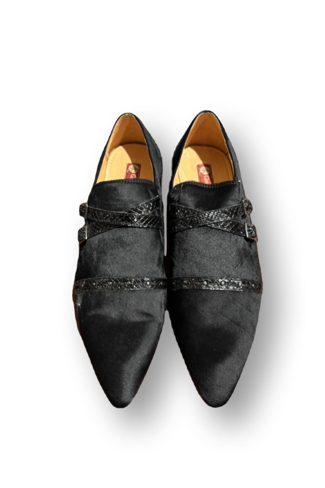 Giovanni Marquez- Pointed Toed Black Leather Dress Shoes