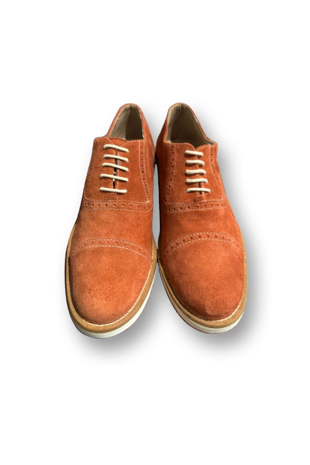 Bacco Bucci- Orange Suede Lace Up Dress Shoes