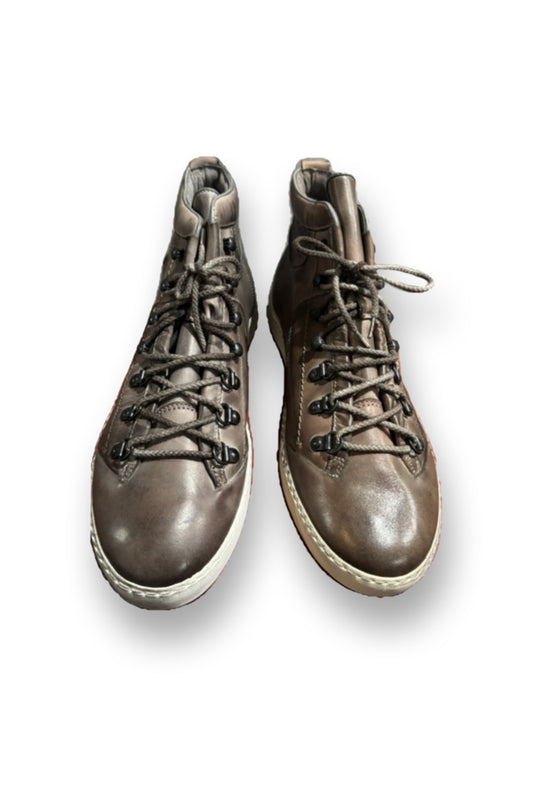 Gray Lace-Up Sneakers