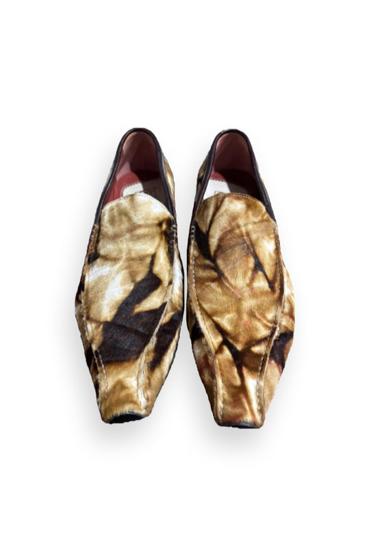 Jo Ghost- Leather Patterned Pony Hair Dress Shoes