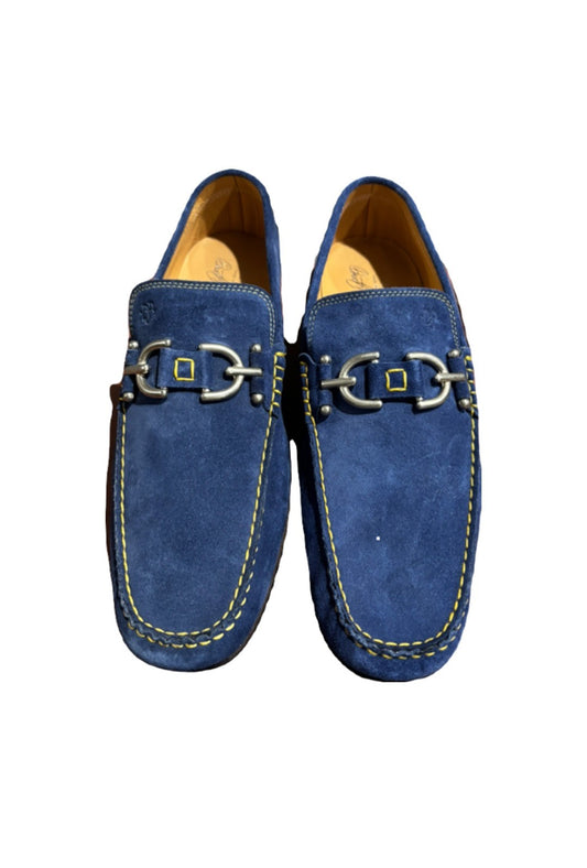 Donald J. Pliner Suede Denim Loafers